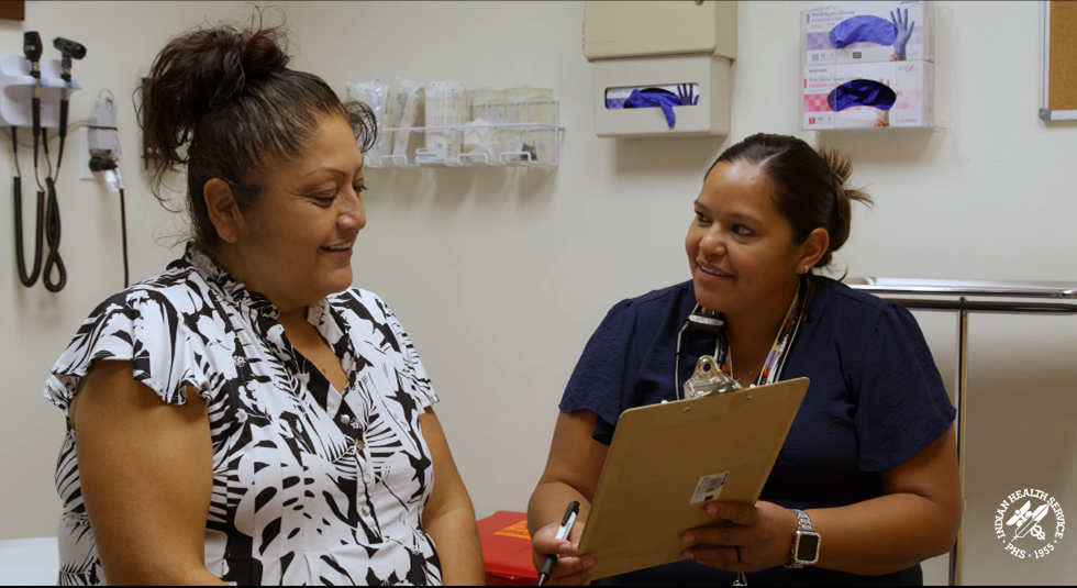 A clip from the recently released timely dementia detection video features Dr. Hailey Wilson with a patient at Nimiipuu Health in Lapwai, Idaho. 